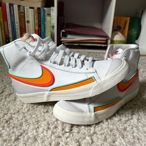 Women’s Nike Blazer Mid 77’ Infinite White Kumquat Aqua
